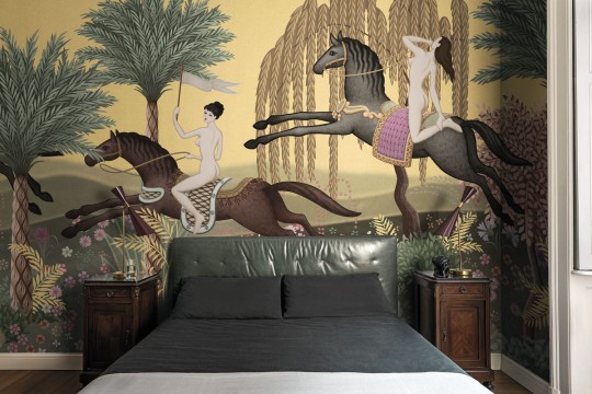 London Art MUN01N A Les Mille Et Une Nuits La Course - mural w krajobraz