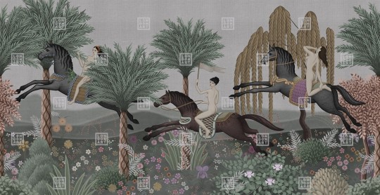 London Art MUN01 D Les Mille Et Une Nuits La Course - mural w krajobraz