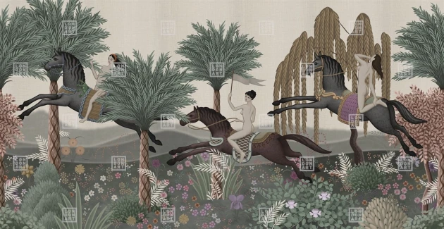 London Art MUN01 E Les Mille Et Une Nuits La Course - mural w krajobraz