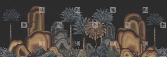 London Art MUN04 C Les Mille Et Une Nuits Le Paysage - mural w palmy