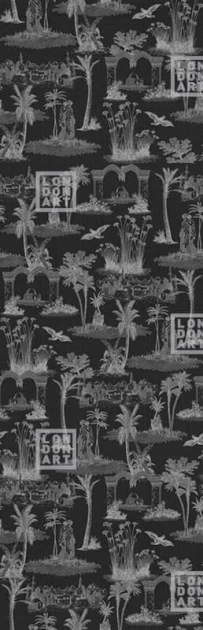 London Art MUN10 C Les Mille Et Une Nuits Sans Fin - mural z palmami, budowlami i ludźmi
