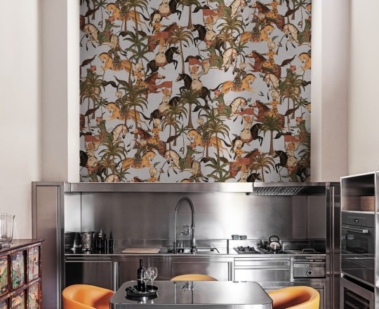 London Art MUN13 D Les Mille Et Une Nuits Chevaliers - mural w konie