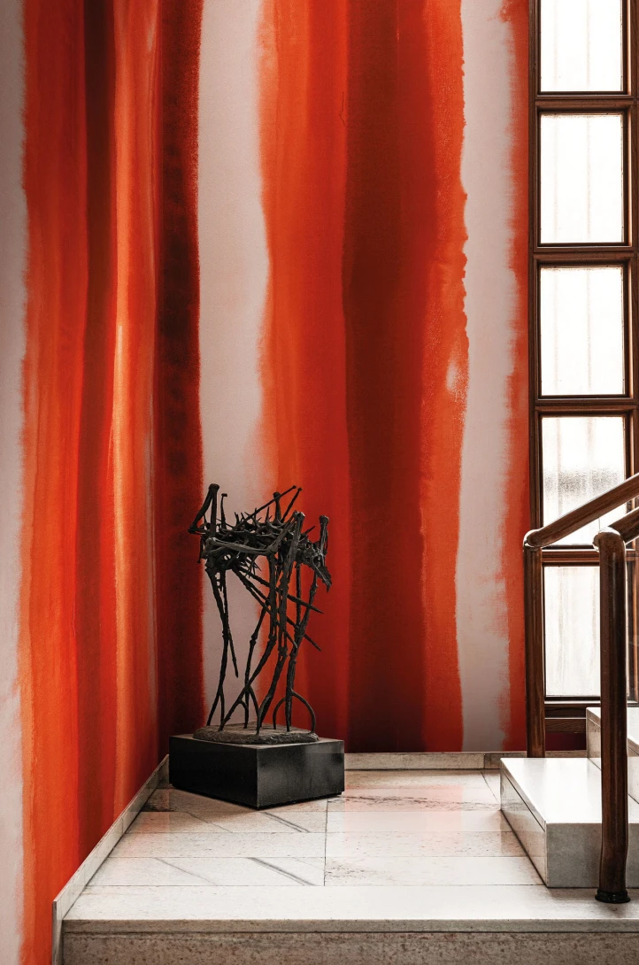 London Art MRN04 2 Marni Soft Stripe Clouds - mural w paski