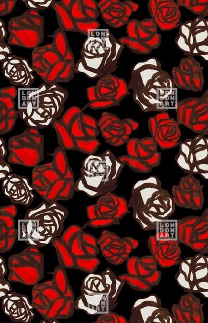 London Art MRN05 1 Marni Roma - mural w róże