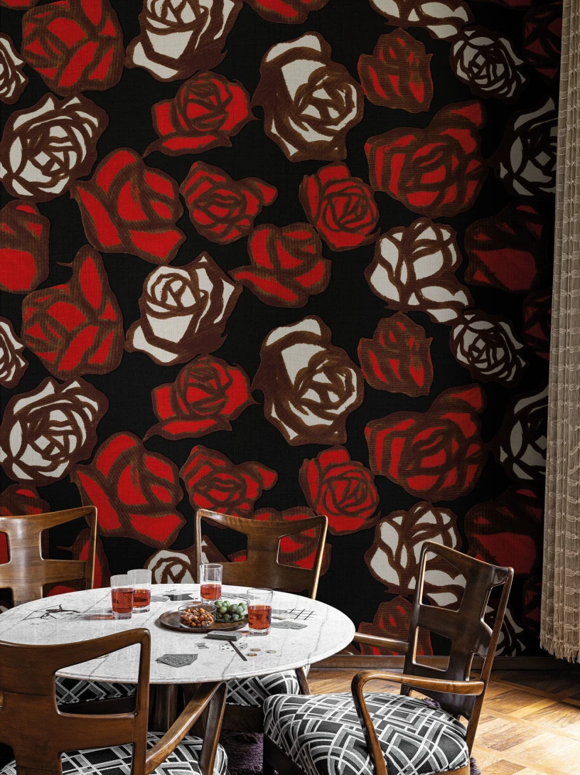 London Art MRN05 1 Marni Roma - mural w róże