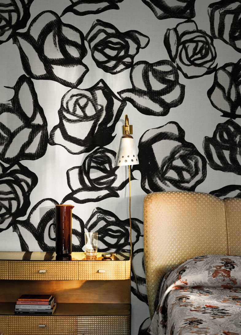 London Art MRN05 2 Marni Roma - mural w róże