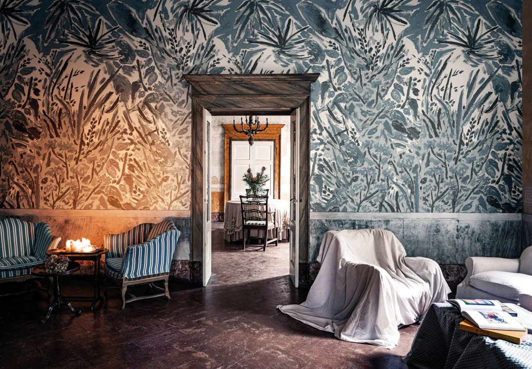 London Art MRN10 3 Marni Fantasia - mural w egzotyczne kwiaty