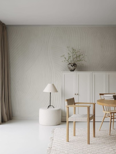 Rebel Walls R18790 Natural Aesthetic Clay Flow Sand - mural w delikatne linie