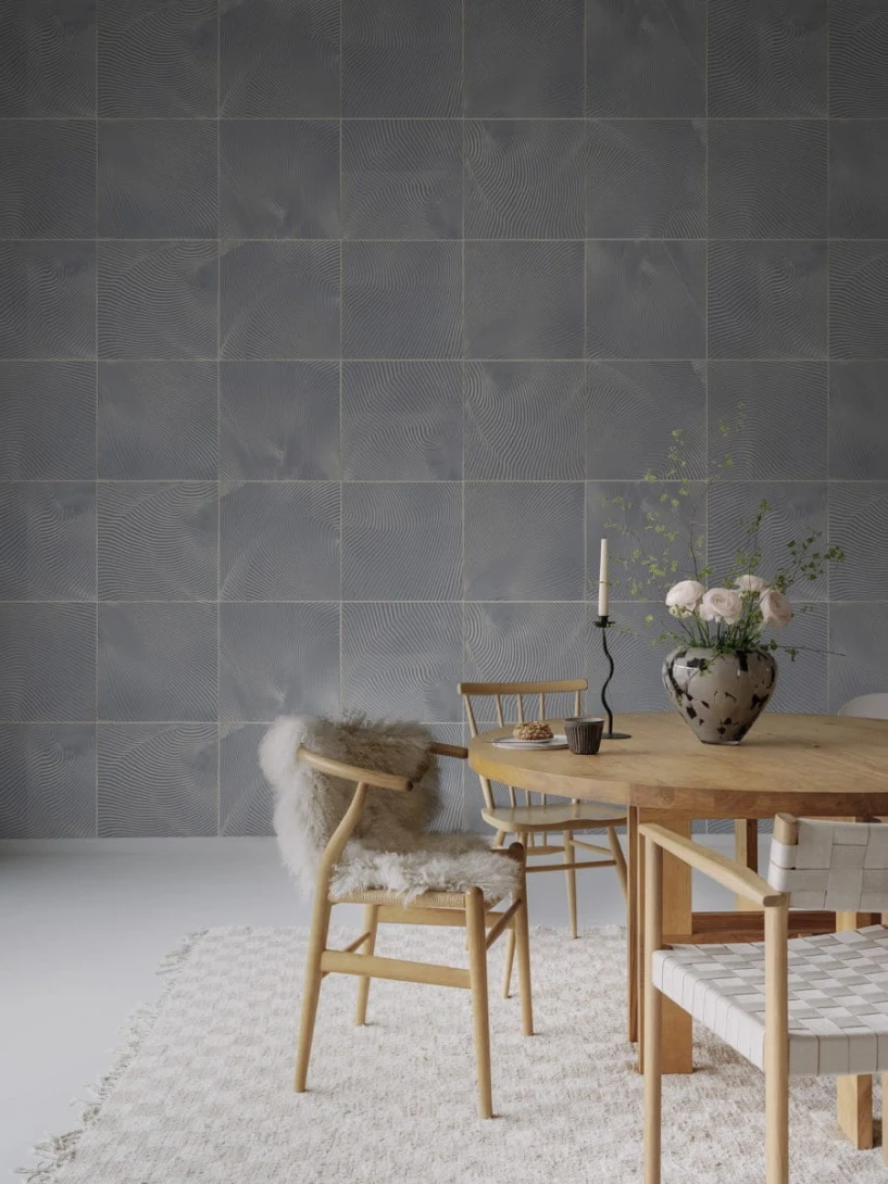 Rebel Walls R18780 Natural Aesthetic Craft Tiles Light Blue - mural imitujący płytki z gliny