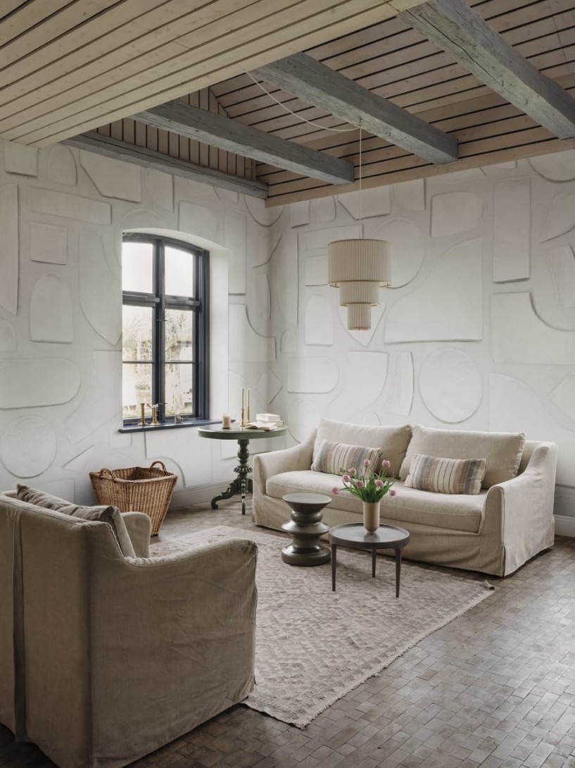 Rebel Walls R18773 Natural Aesthetic Clay Figures White - mural w figury geometryczne