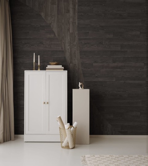 Rebel Walls R18771 Natural Aesthetic Woodline Walnut - mural imitujący drewniane panele
