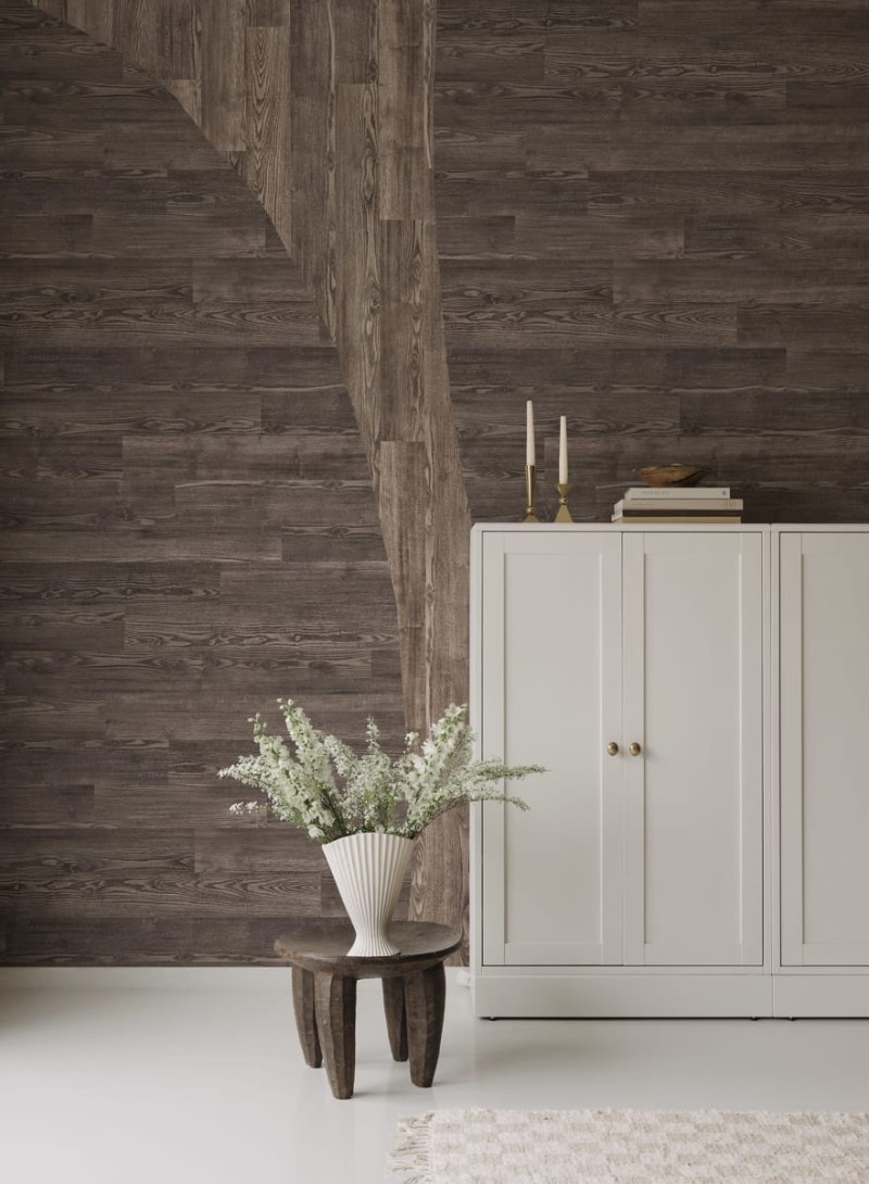 Rebel Walls R18772 Natural Aesthetic Woodline Teak - mural imitujący drewniane panele