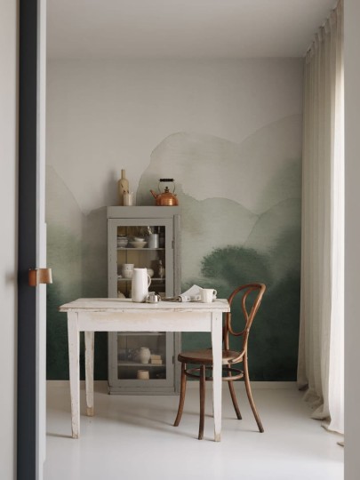 Rebel Walls R18768 Natural Aesthetic Flowing Hills Green - mural wzgórza