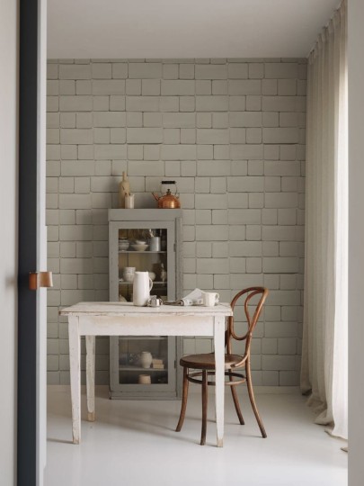 Rebel Walls R18764 Natural Aesthetic Flight of Tiles Clay - mural imitujący kafelki