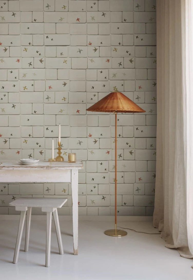 Rebel Walls R18766 Natural Aesthetic Flight of Tiles Multi - mural imitujący kafelki