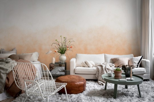 Rebel Walls R20231 Natural Aesthetic Ash Gradient Peach Fuzz - mural gradient