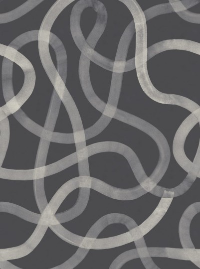 Rebel Walls R18745 Natural Aesthetic Serpentine Graphite - mural w serpentyny
