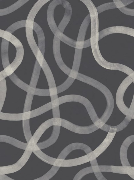 Rebel Walls R18745 Natural Aesthetic Serpentine Graphite - mural w serpentyny