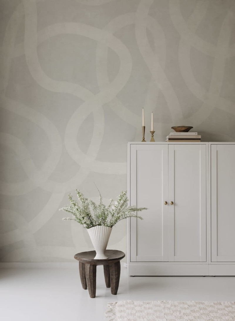 Rebel Walls R18747 Natural Aesthetic Serpentine Sand - mural w serpentyny