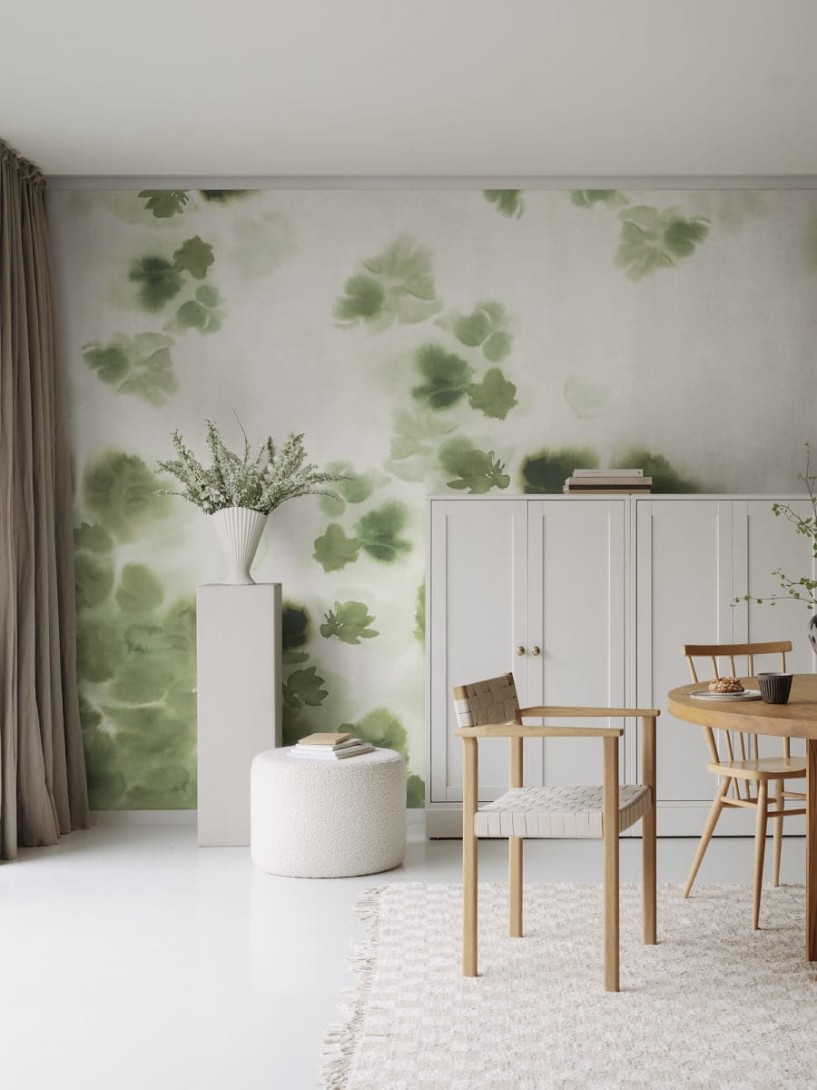 Rebel Walls R18741 Natural Aesthetic Faded Dreams Green - mural akwarelowy