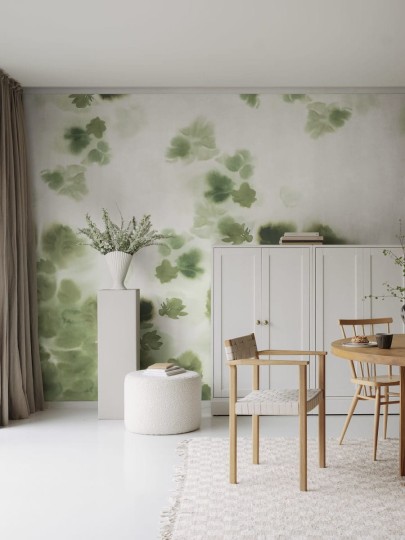 Rebel Walls R18741 Natural Aesthetic Faded Dreams Green - mural akwarelowy