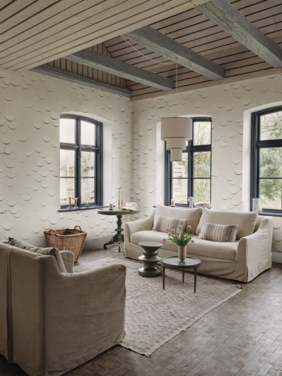 Rebel Walls R18737 Natural Aesthetic Paper Moon Sand - mural w trójwymiarowe półksiężyce