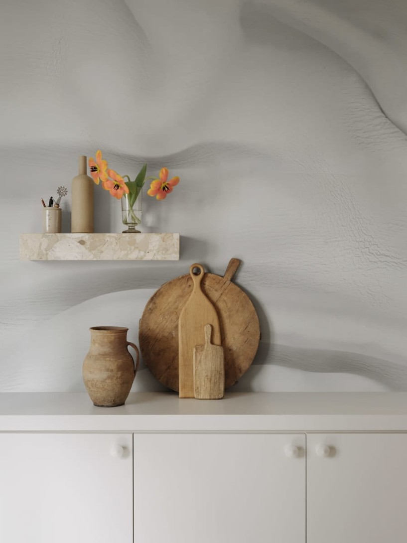 Rebel Walls R18735 Natural Aesthetic Formed By Time White - minimalistyczny mural