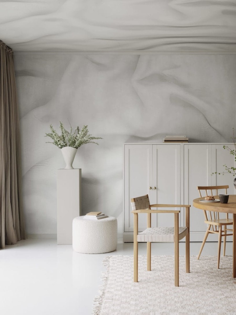 Rebel Walls R18735 Natural Aesthetic Formed By Time White - minimalistyczny mural