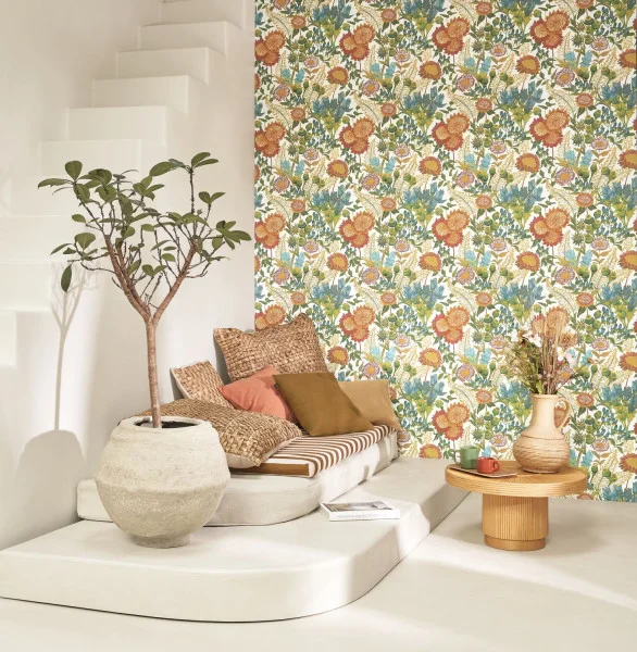 Casadeco 89811909 Echappee Belle Saint-Paul De Vence - tapeta roślinna