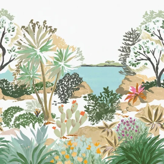 Casadeco 89866118 L Echappee Belle Cap Esterel - mural tropikalny krajobraz