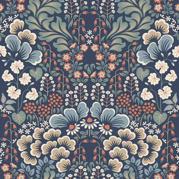 Boras Tapeter 2097 Swedish Designers Hanna Werning Blomstervall - tapeta roślinna