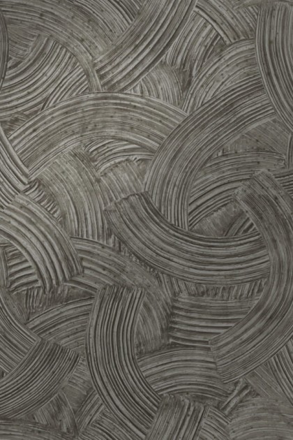 Arte 60104 Metal X Patina Impasto Gunmetal - tapeta o wzorze grubych pociągnięć pędzla z farbą