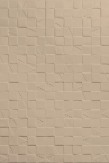 Arte 97032 Babylon Adobe Latte - tapeta geometryczna 3D w małe kwadraty