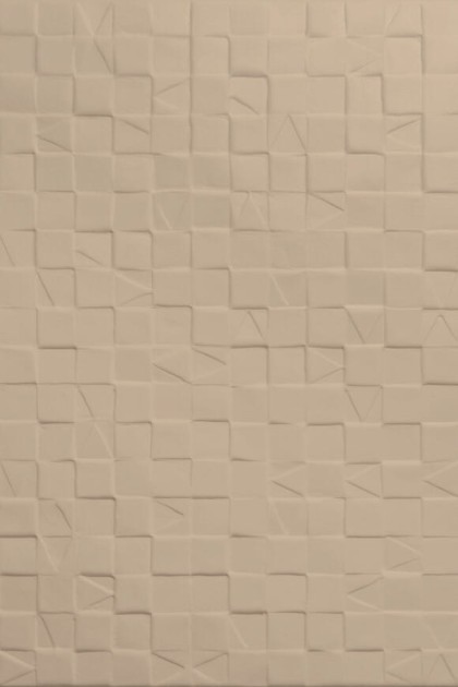 Arte 97032 Babylon Adobe Latte - tapeta geometryczna 3D w małe kwadraty