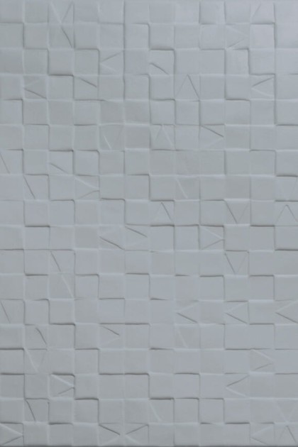 Arte 97033 Babylon Adobe Limestone - tapeta geometryczna 3D w małe kwadraty