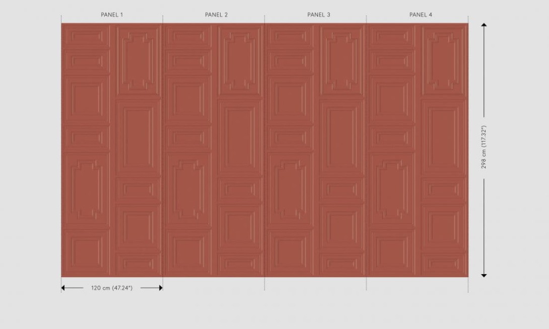 Arte 44024 Objet Manoir Beige - tapeta 3D o wzorze listew dekoracyjnych