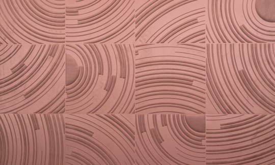 Arte 87001 Velveteen Twirl - tapeta geometryczna z efektem aksamitnych płytek