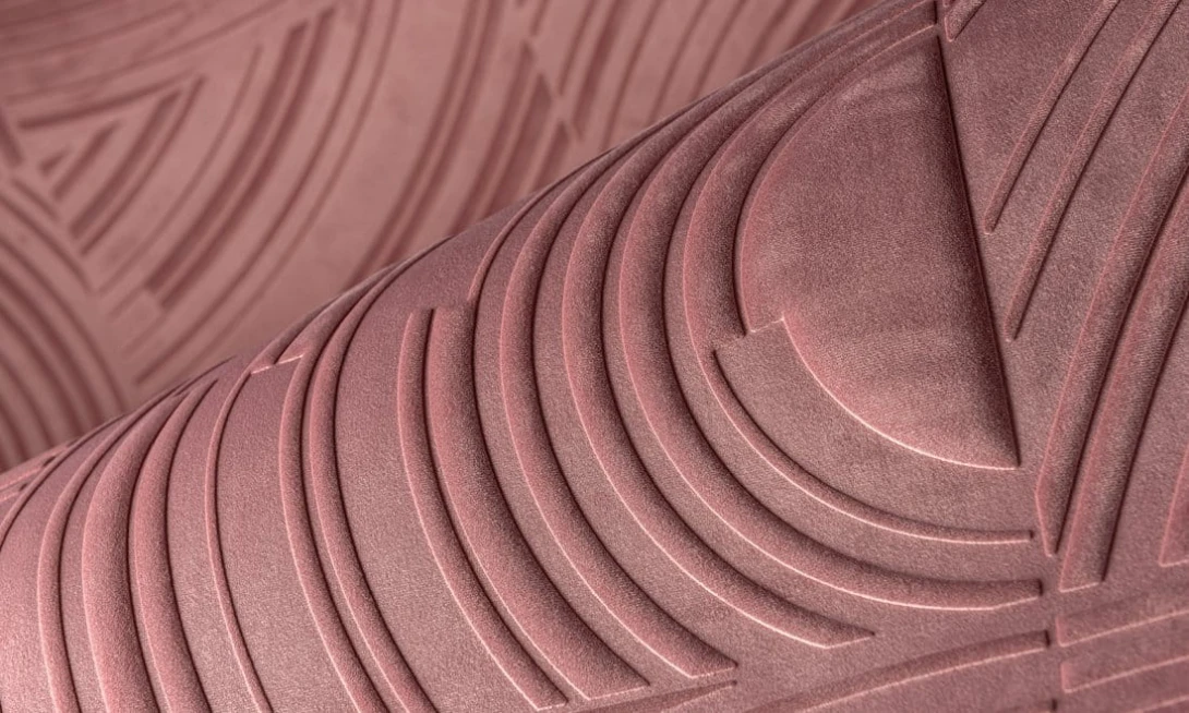 Arte 87001 Velveteen Twirl - tapeta geometryczna z efektem aksamitnych płytek