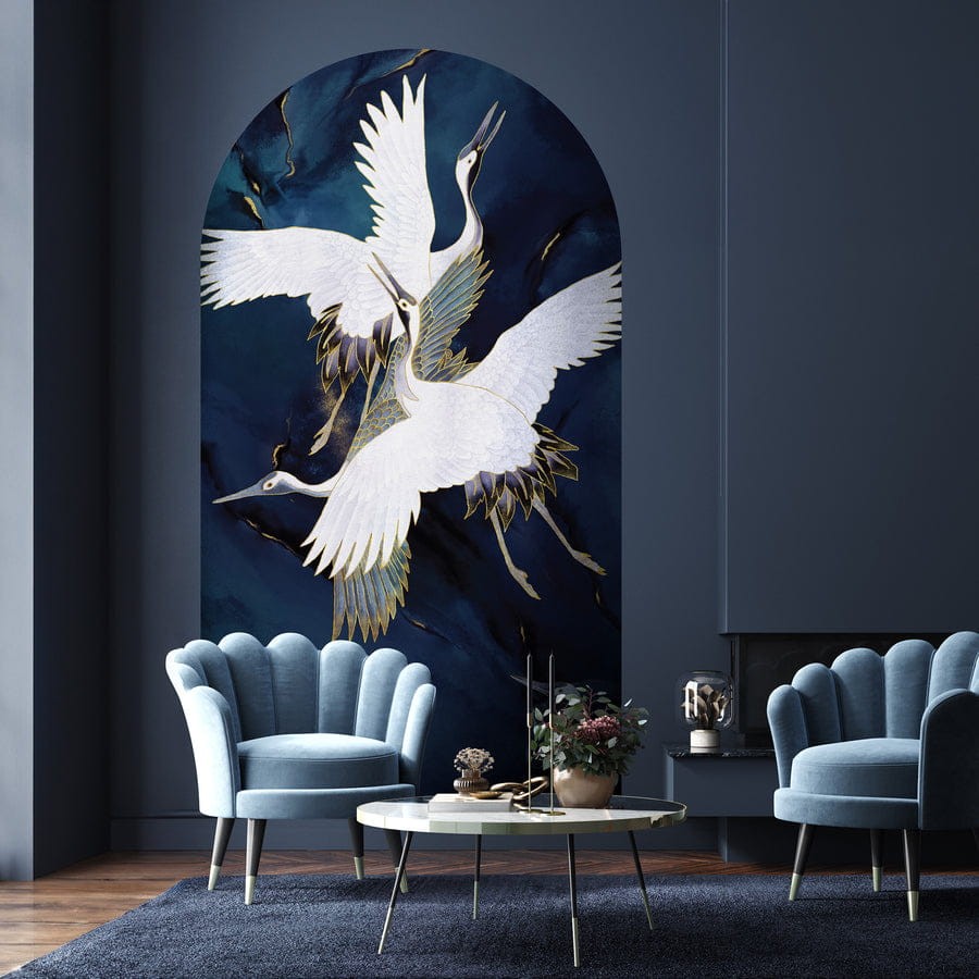 Wall Art Royal Tsuru - mural łuk w lecące żurawie