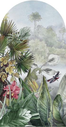 Wall Art Wonderland - mural łuk w rośliny i jezioro