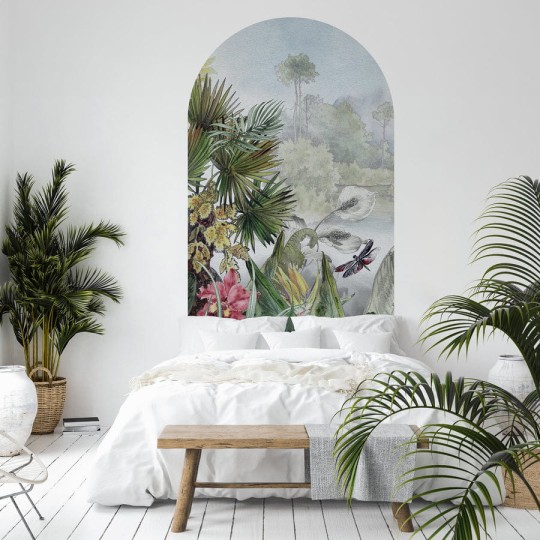 Wall Art Wonderland - mural łuk w rośliny i jezioro
