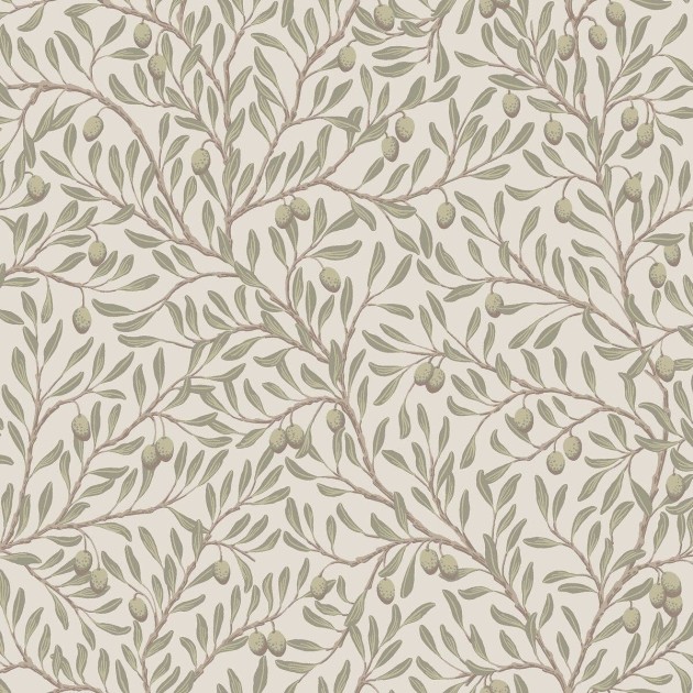 Boras Tapeter 5705 Orangeri Olivtrad Green - tapeta w gałęzie drzewa oliwnego