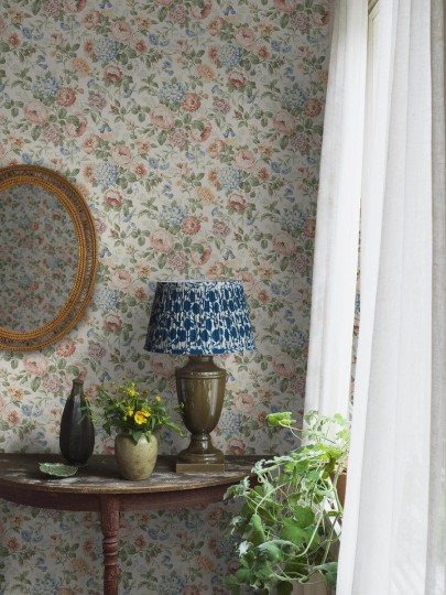 Boras Tapeter 5728 Orangeri Hortensia Multi - tapeta w hortensje