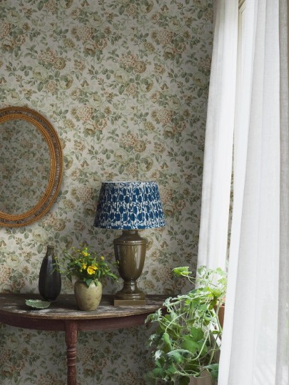 Boras Tapeter 5727 Orangeri Hortensia Pink - tapeta w hortensje