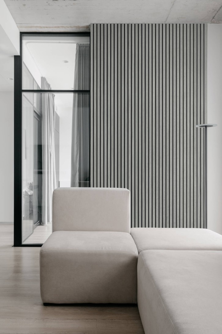 Lamele ścienne Lamelio Veneer Szary