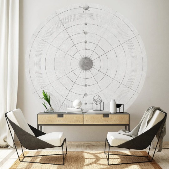 Wall Art Zodiac - mural koło w układ słoneczny