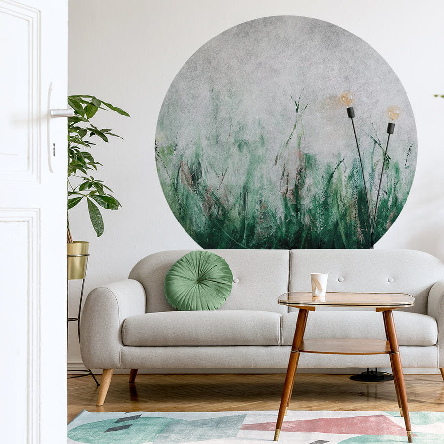 Wall Art Tosca Green - mural koło w łąkę