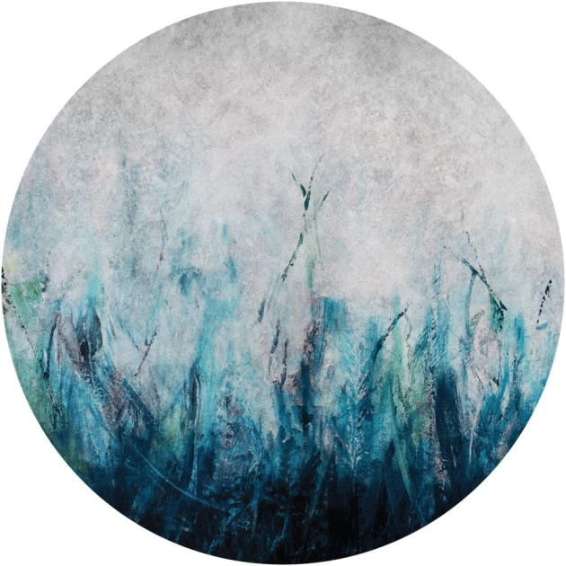 Wall Art Tosca Blue - mural koło w łąkę