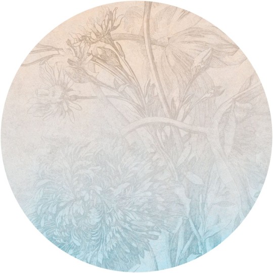 Wall Art Sisal Ombre Flower - mural koło w motyw ombre i roślin