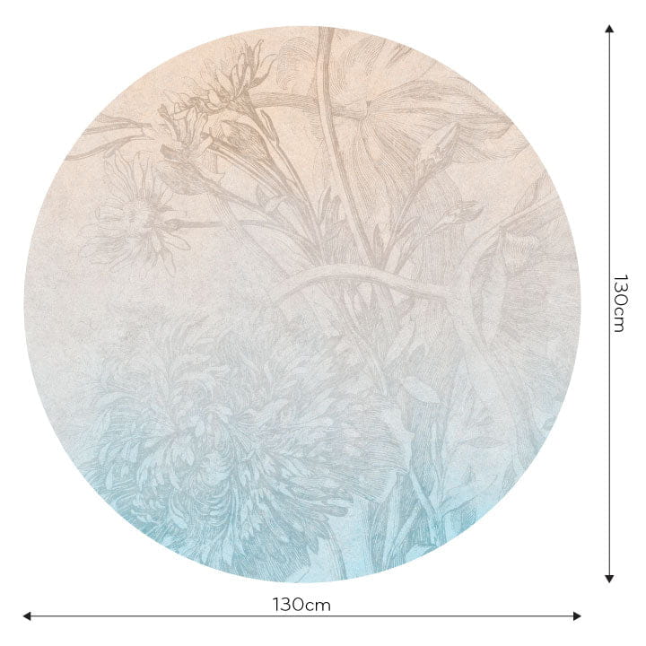 Wall Art Sisal Ombre Flower - mural koło w motyw ombre i roślin
